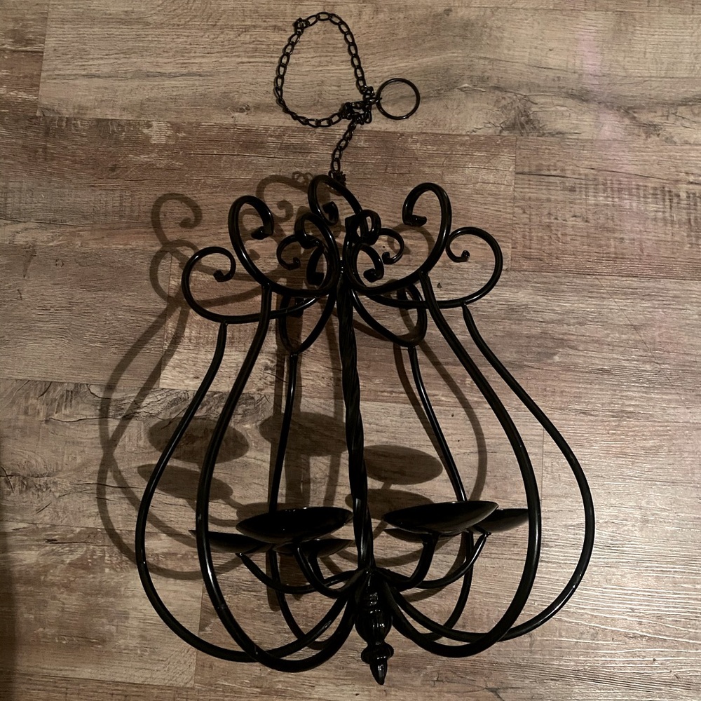 Large Hanging Metal Candle Holder